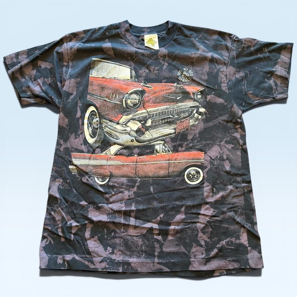 Vintage Street Sense Shirt Mens Large Black 50s 60s Chevy Car Tee T-Shirt USA